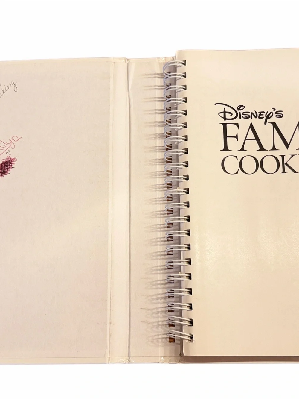Disney Family Cookbook - White and Red Cover